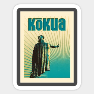 King Kamehameha showing Kokua Sticker